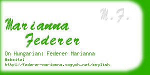 marianna federer business card